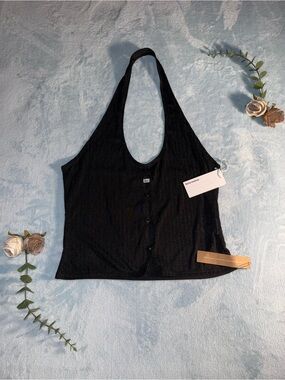 Reformation Black Halter Tank